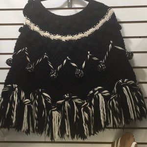 Pom Pom poncho....Little prince & piggy..OSFA